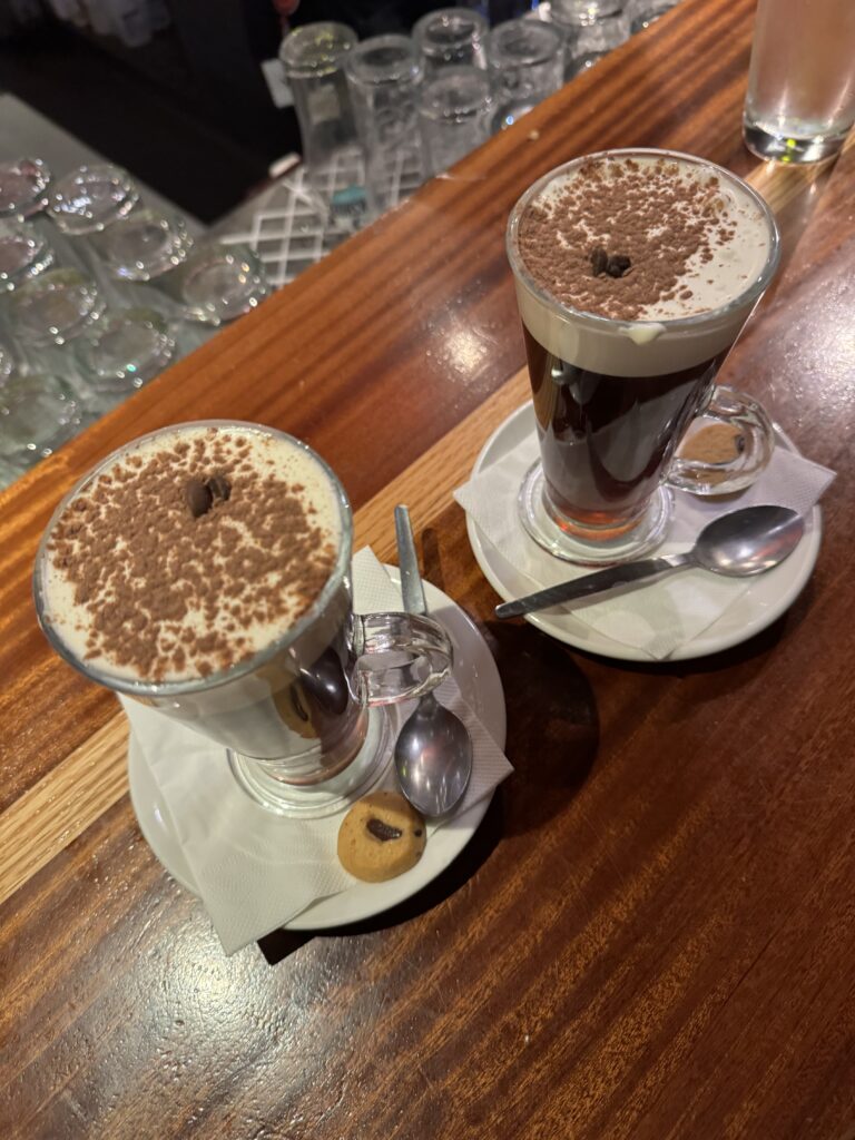 Irish Coffees in Doolin Ireland